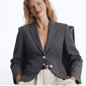 MaxMara for Holts Linen Grey Blazer